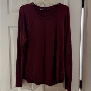 Athleta Burgundy Crew Neck Sweater